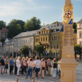 Marktplatz mit Postmeilensäule